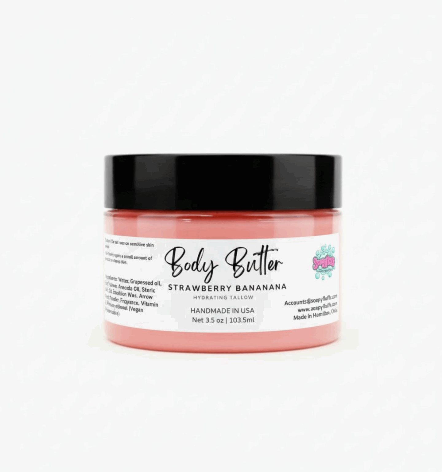 Strawberry Banana Cream Pie Handmade Triple Body Butter – Non-Melt, Natural & Nourishing